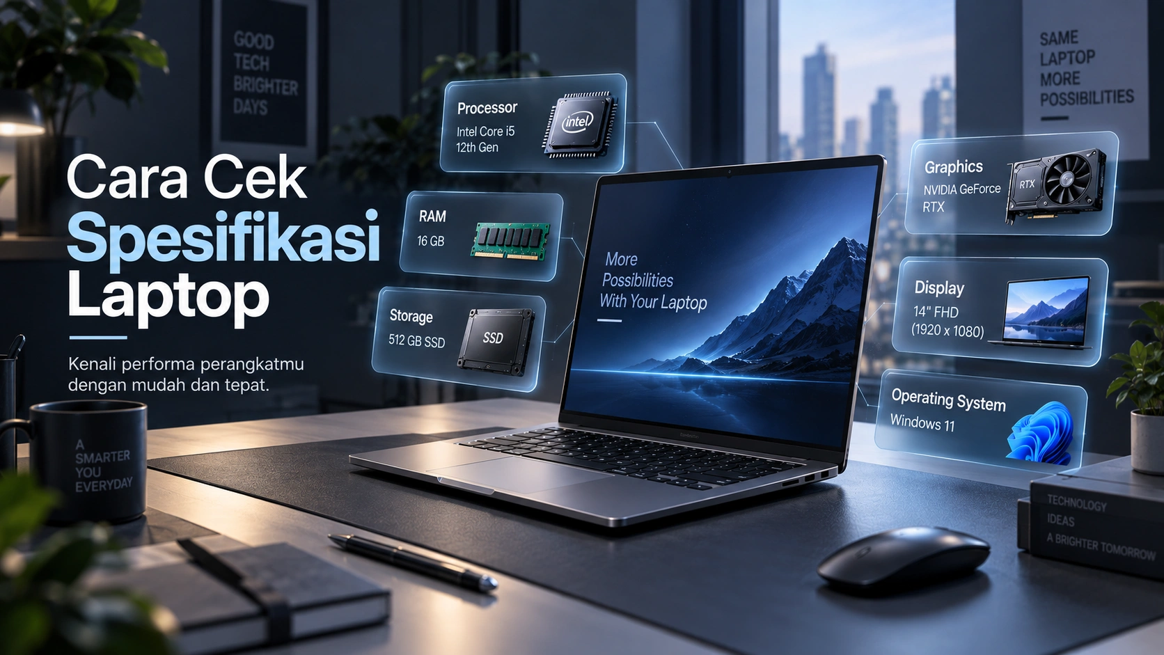 cara cek spesifikasi laptop